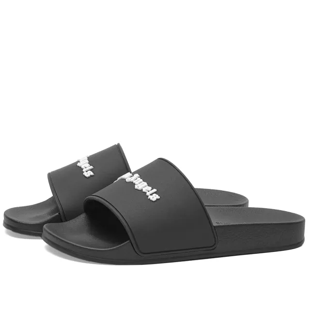 Palm Angels Women's Essential Logo Pool Sliders Black