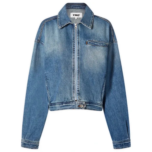 YMC Women's Burnside Denim Jacket Washed Indigo