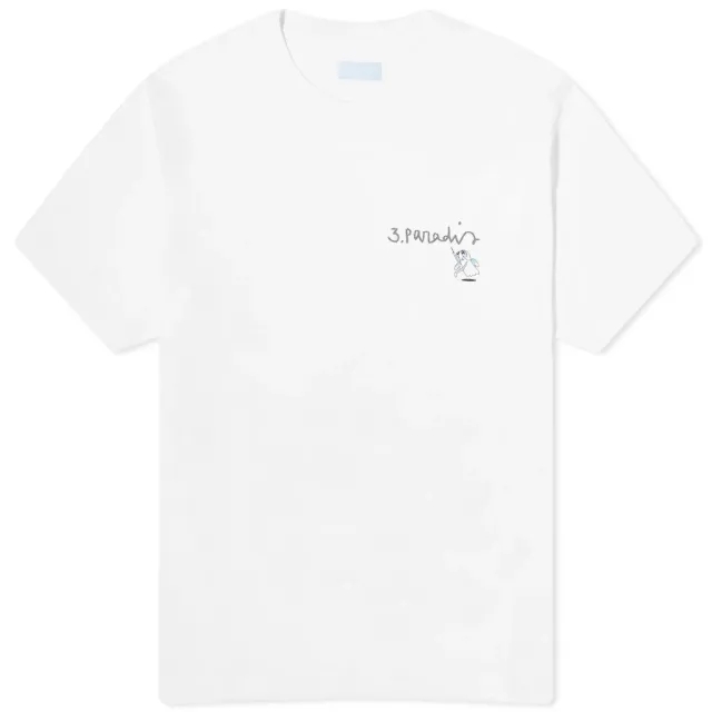 3.Paradis Men's x Edgar Plans Chalkboard T-Shirt White