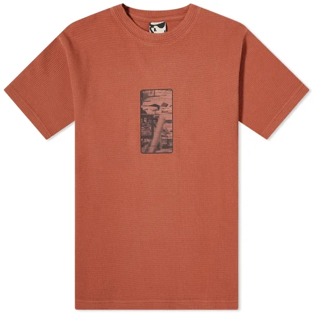 GR10K Men's Heavy Waffle Tee Upupa Red
