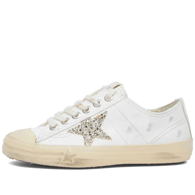 Golden Goose Women's V-Star 2 Leather Sneaker White/Platinum