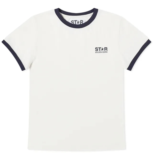 Golden Goose Women's Star T-Shirt Heritage White/Dark Blue