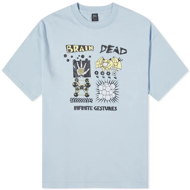 Brain Dead Men's Infinite Gestures T-Shirt Slate