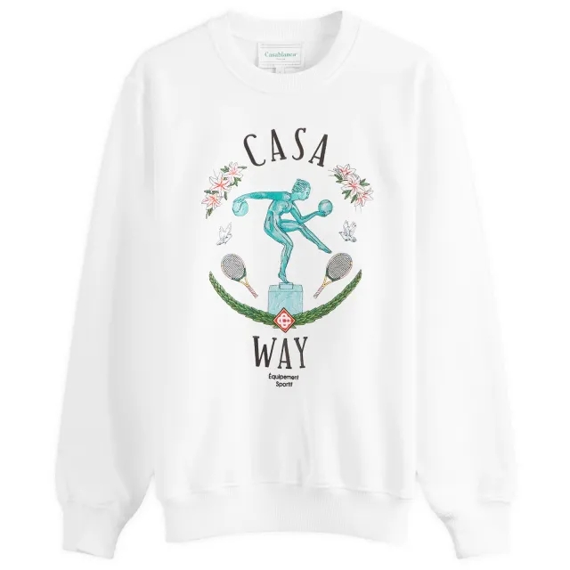 Casablanca Women's Statue En Marbre Sweatshirt White