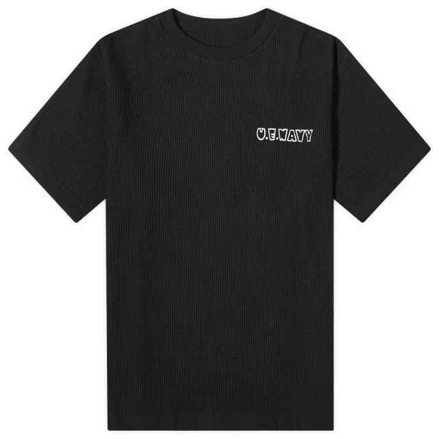 Uniform Experiment Men's UE Navy Waffle T-Shirt Black