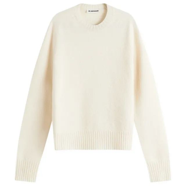Jil Sander Women's Long Sleeve Knitted Sweater Natural