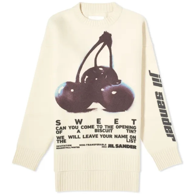Jil Sander Women's Cherry Knitted Jumper Beige