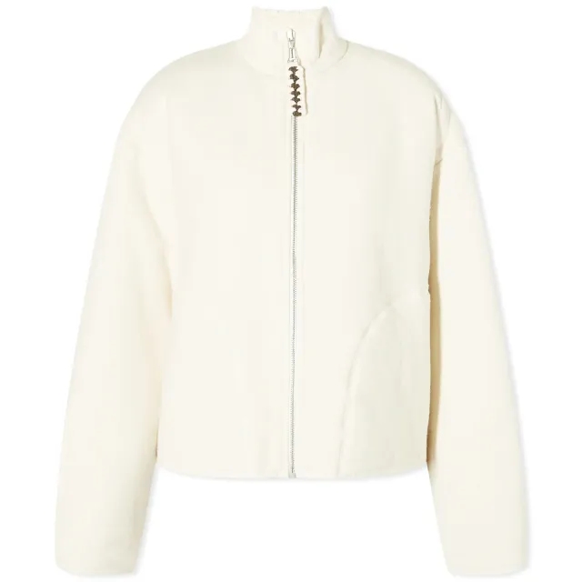 Jil Sander+ Women's Zip Front Fleece Jacket Eggshell