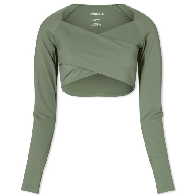 Adanola Women's Wrap Top Khaki