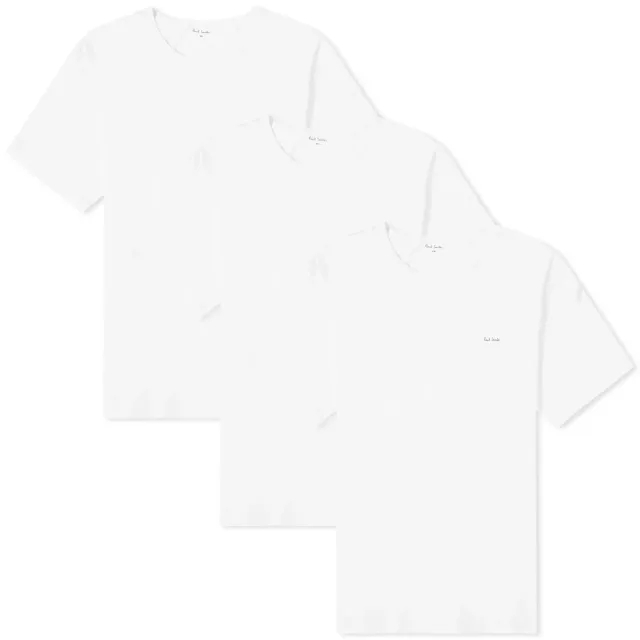Paul Smith 3 Pack Lounge T Shirts - White