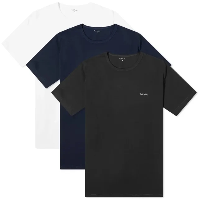 Paul Smith Organic Cotton Crew Neck T-Shirt, Pack of 3