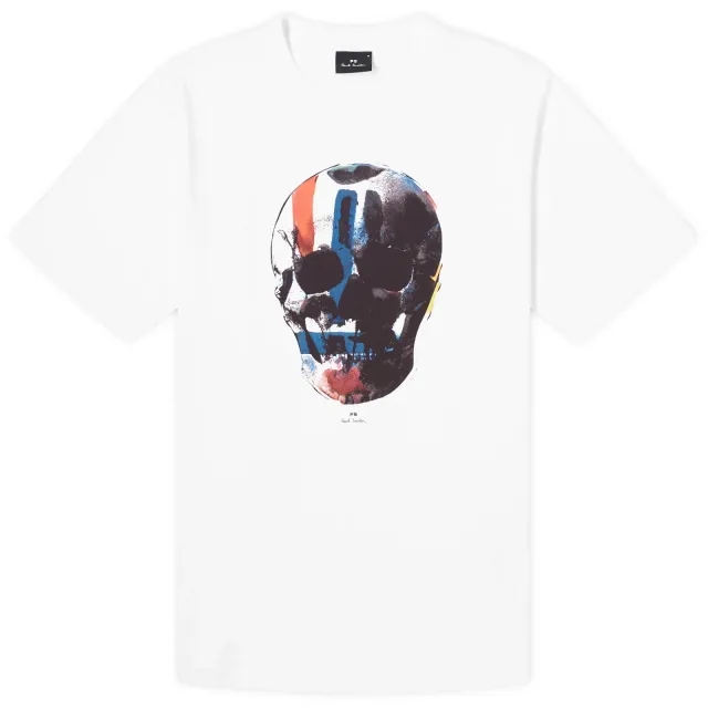 Ps Paul Smith T-Shirt With Skull Print In White