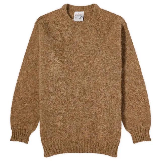 Jamieson's of Shetland Men's Brushed Crew Knit Wren