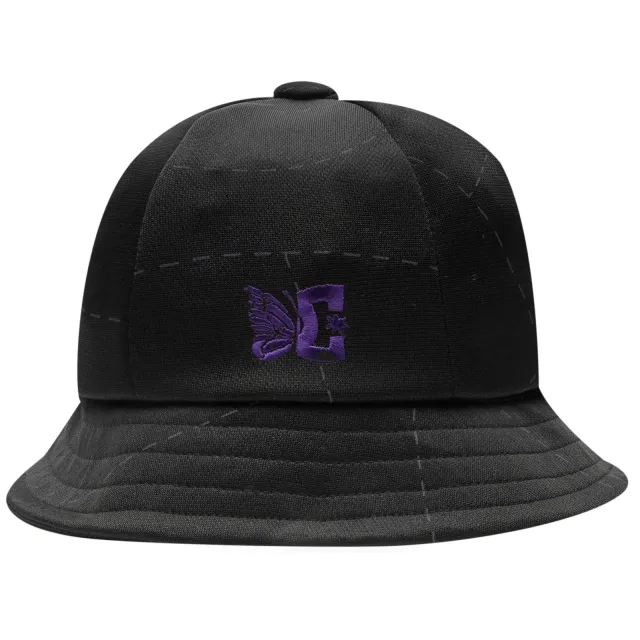 Needles Men's DC Poly Smooth Printed Bemuda Hat Black