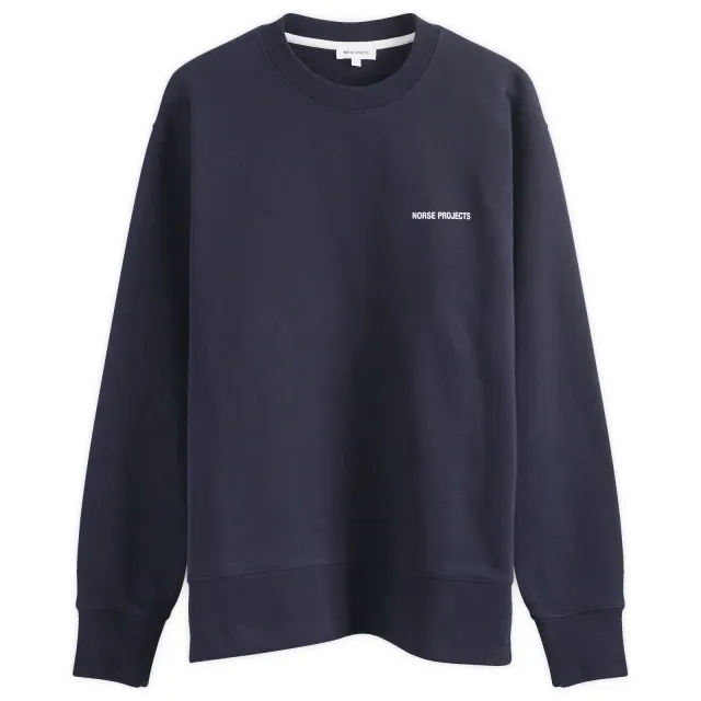 Norse Projects Men's Arne Logo Crew Sweat Dark Navy