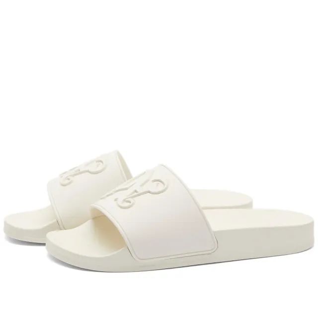 Palm Angels Women's Monogram Pool Slider White