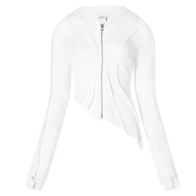 Asics Sami Miro Vintage Women's Asymmetric Open Seam Hoodie White