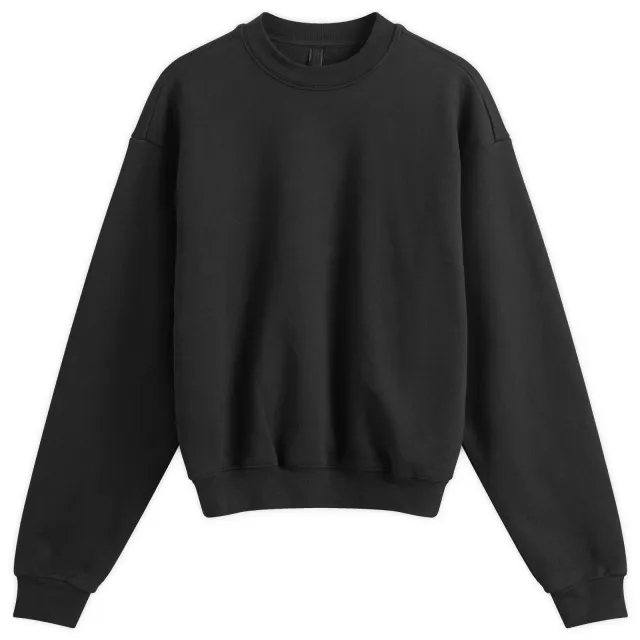 SKIMS Women's Cotton Fleece Classic Crew Sweat Onyx