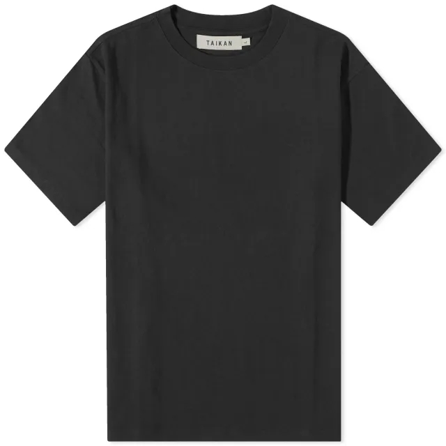 Taikan Men's Plain Heavyweight T-Shirt Black