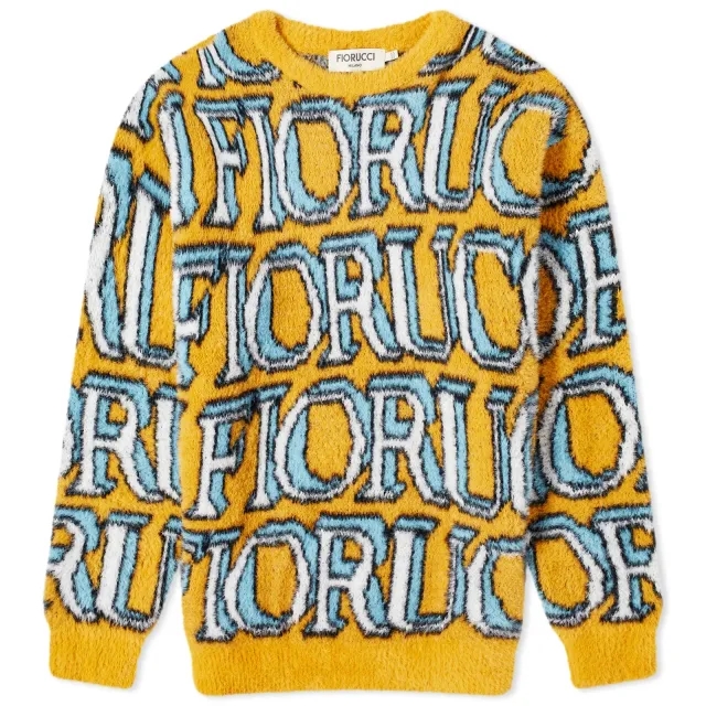 Fiorucci Women's Monogram Jumper Dusty Orange
