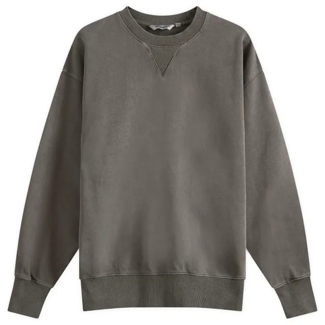Uniform Bridge Men's Pigment Dyed Sweatshirt Pigment Charcoal