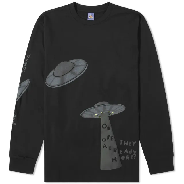 Creepz Men's Invasion Long Sleeve T-Shirt - END. Exclusive Black Out