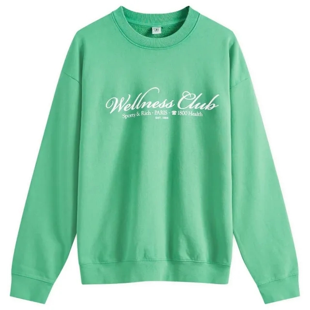 Sporty & Rich 1800 Health Sweatshirt Verde/White