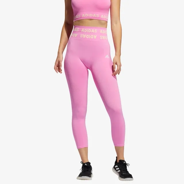 adidas Womens Training Branded Aeroknit 7 8 High Rise Tight
