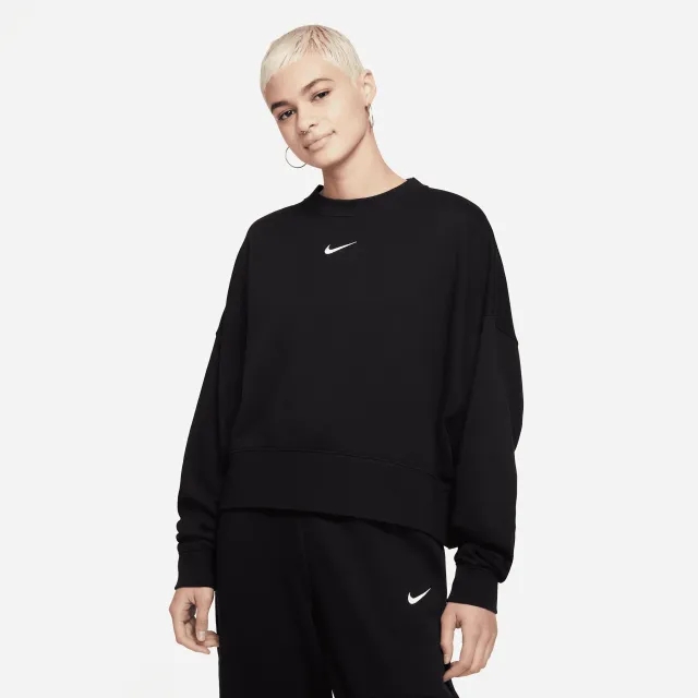 Sweatshirt Nike Sportswear Women's Oversized Fleece Crew Black/ White Xxl-T