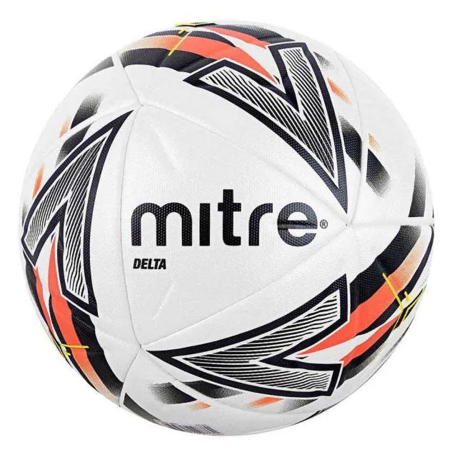 Mitre Delta One Football - White/Black/Dark Orange