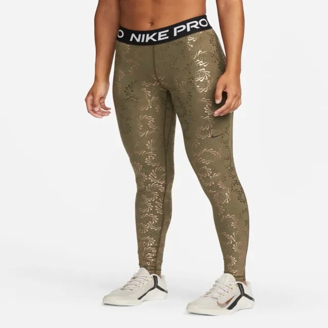 Nike Womens Pro Dri FIT Mid Rise Print Leggings