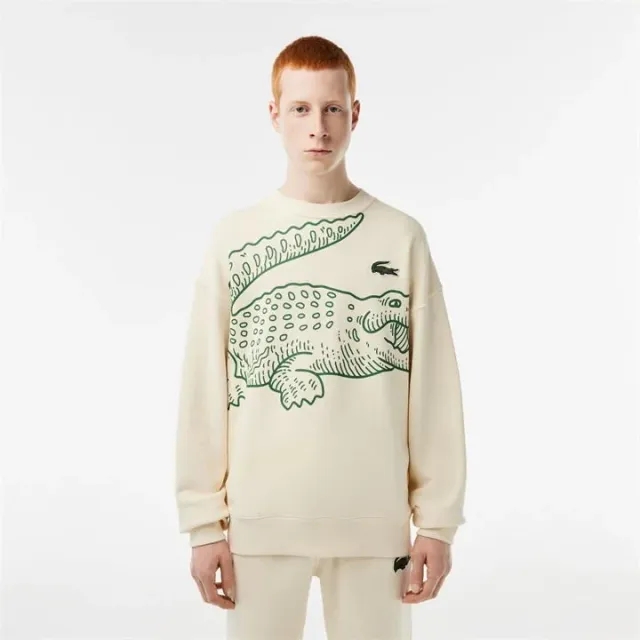 Lacoste Croc Print Organic Cotton Sweatshirt