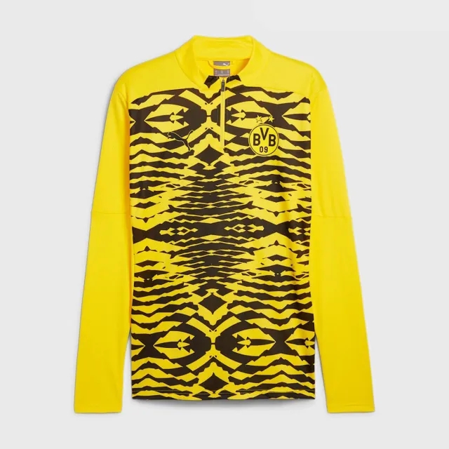 Borussia Dortmund Prematch 1/4 Zip Top (Yellow) 2024-2025 Men's Made By: Puma