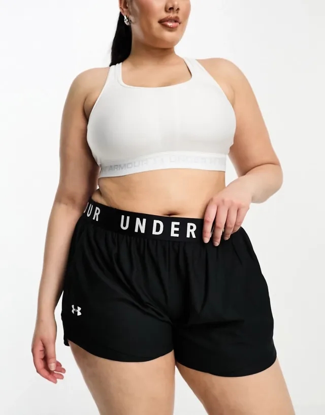 Women's  Under Armour  Play Up 3.0 Shorts Black / Black / White 3X