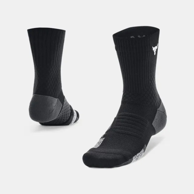 Under Armour Project Rock Armourdry Playmaker Mid Sock 1-Pack Black/ Jet Gray/ White Xl