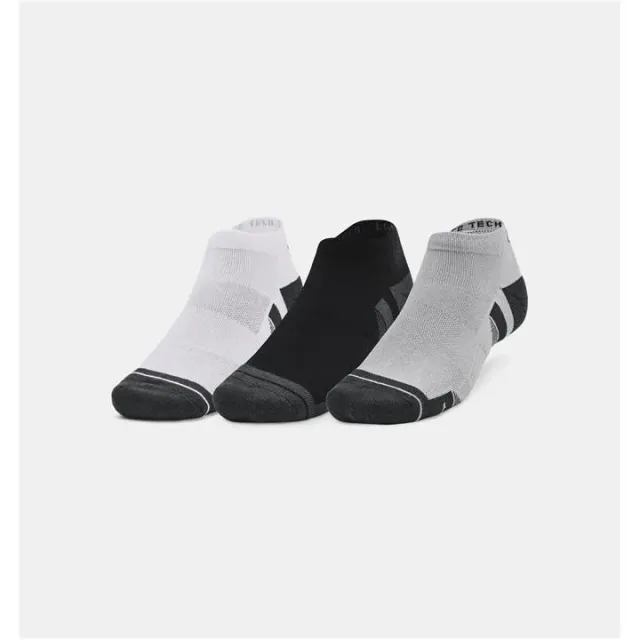Unisex  Under Armour  Performance Tech 3-Pack Low Cut Socks Mod Gray / White / Jet Gray XL