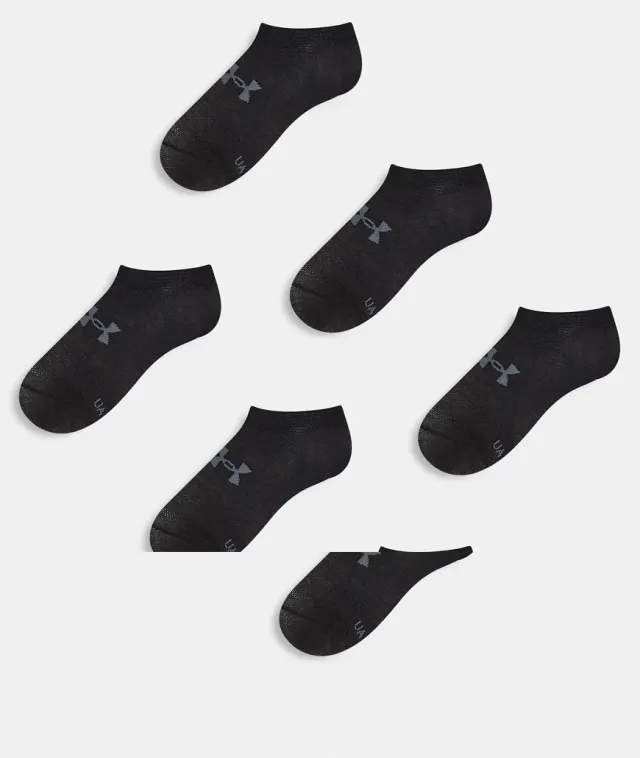 Under Armour 6 Pack Ankle Socks In Black