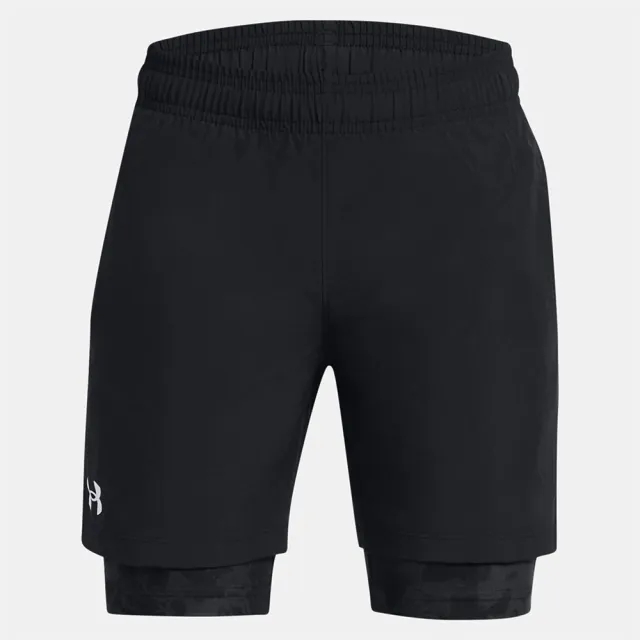 Boys'  Under Armour  Tech™ Woven 2-in-1 Shorts Black / Black / White YLG (59 - 63 in)