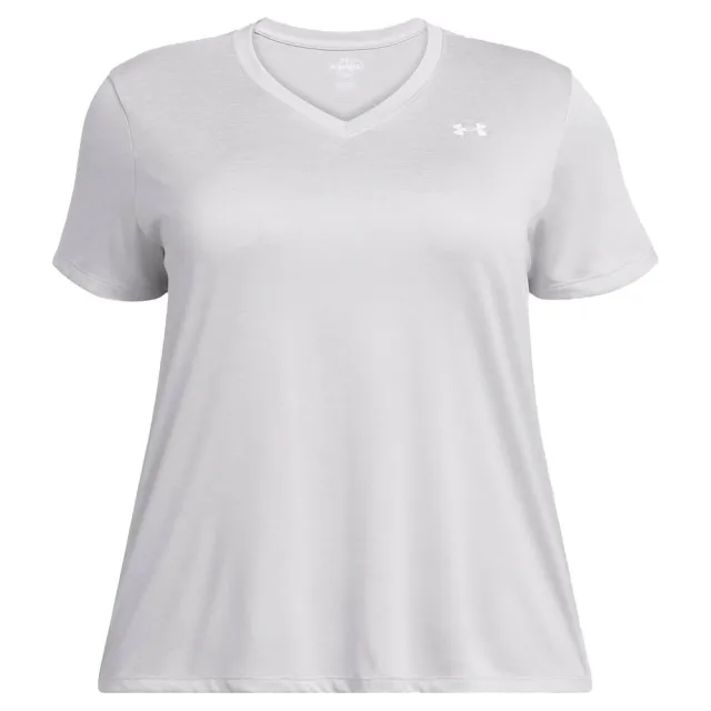 Women's  Under Armour  Tech™ Twist V-Neck Short Sleeve Halo Gray / White 3X