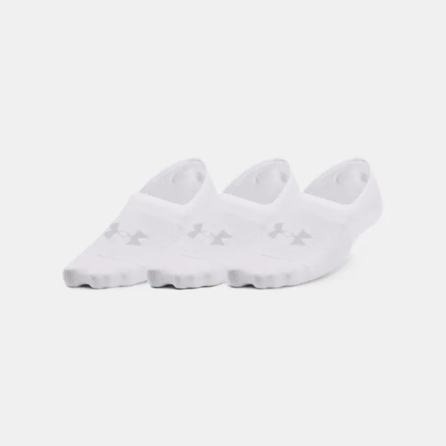 Women's  Under Armour  Breathe Lite Ultra 3-Pack Low Liner Socks White / White / Mod Gray S