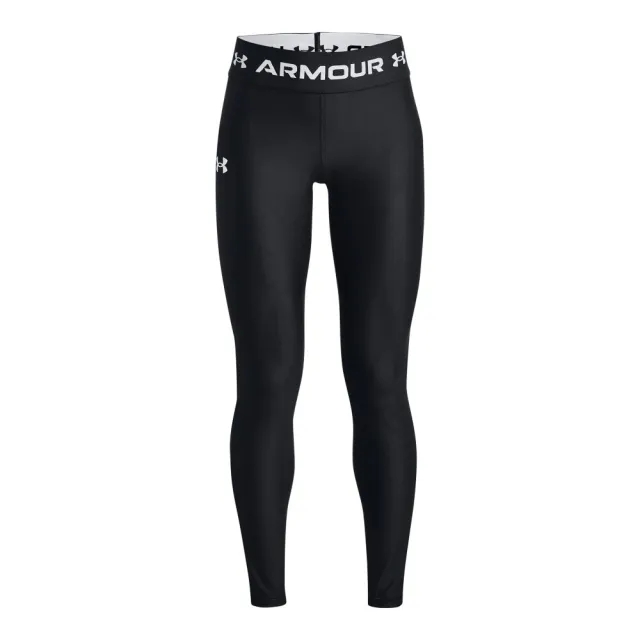 Under Armour Girls' HeatGear® Leggings Black / White YXS (48 - 50 in)