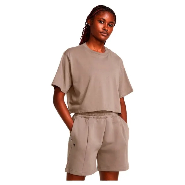 Under Armour Essential Boxy Crop Short Sleeve T-shirt  - Brown