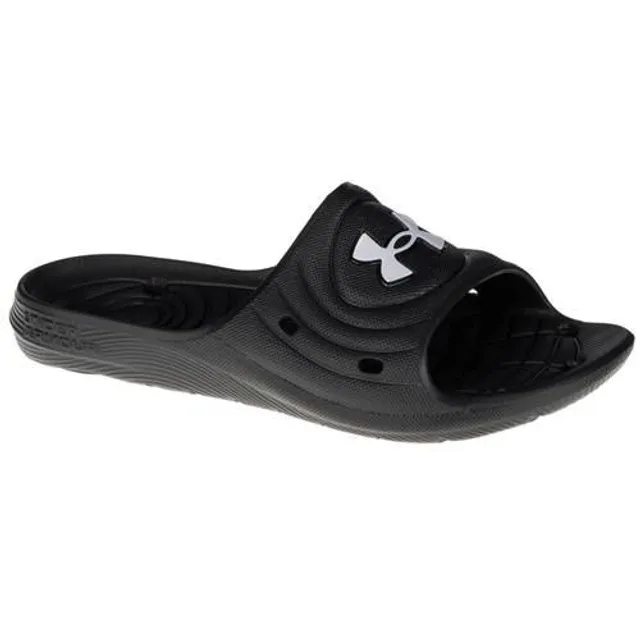 Men's  Under Armour  Locker IV Slides Black / Black / White 6 (EU 40)