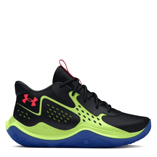 Grade School  Under Armour  Jet '23 Basketball Shoes Black / Morph Green / Beta 5.5