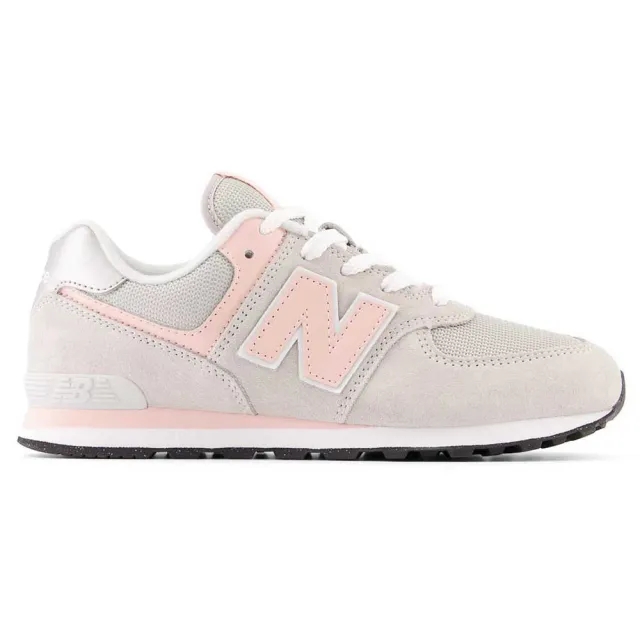New Balance Kids' 574 Core in Grey/Pink Suede/Mesh