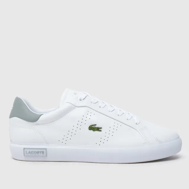 Lacoste Women's Powercourt 2.0 Leather Sneakers - White / Grey
