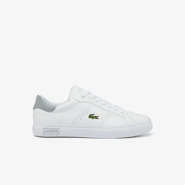 Lacoste Men's Powercourt 2.0 Leather Sneakers - White / Grey