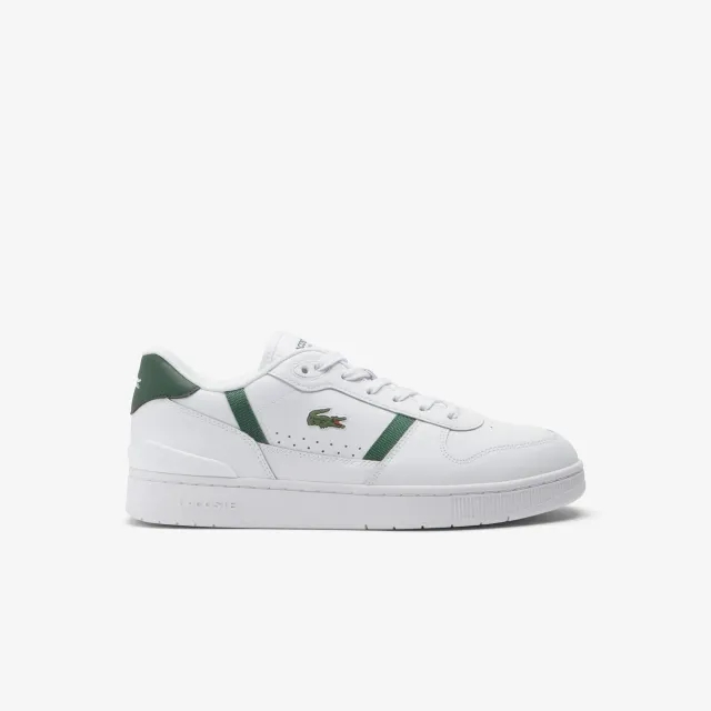 Lacoste Men's T-Clip Set Leather Sneakers - White & Dark Green