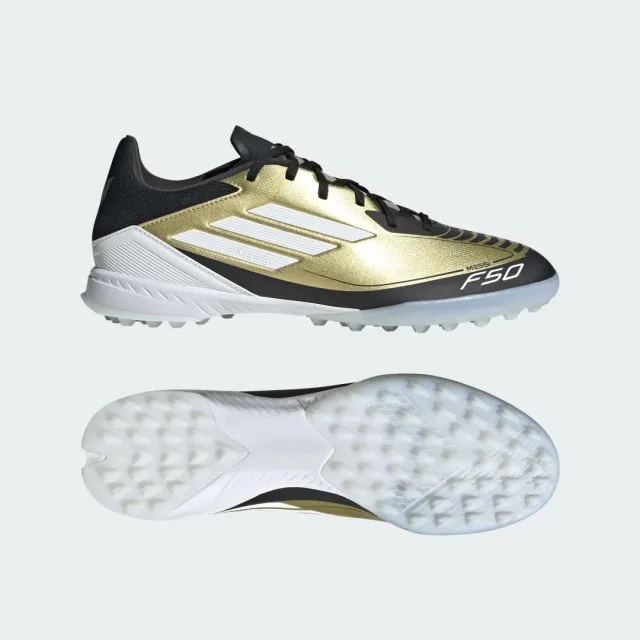 Adidas F50 Messi League Tf Triunfo Dorado - Gold Metallic/Footwear White/Core Black - ['Gold']