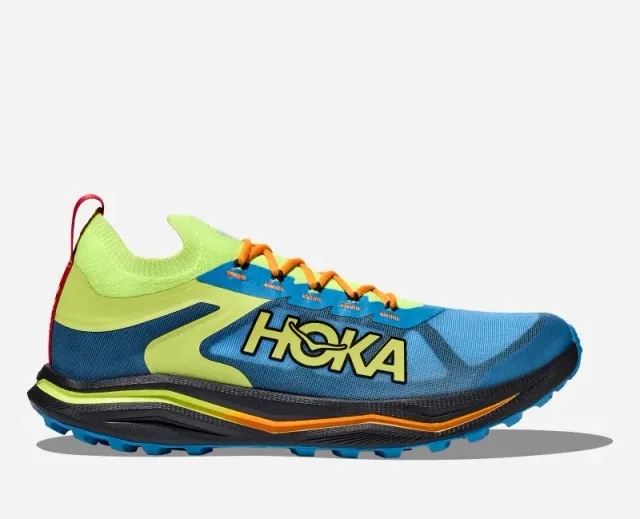 Hoka One One HOKA Men's Zinal 2 Trail Shoes in Diva Blue/Lettuce